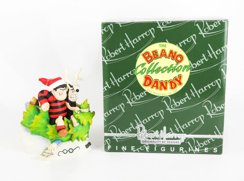ROBERT HARROP 'DENNIS & GNASHER, SEVENTH DAY OF XMAS' BEANO DANDY FIGURE BDCS09
