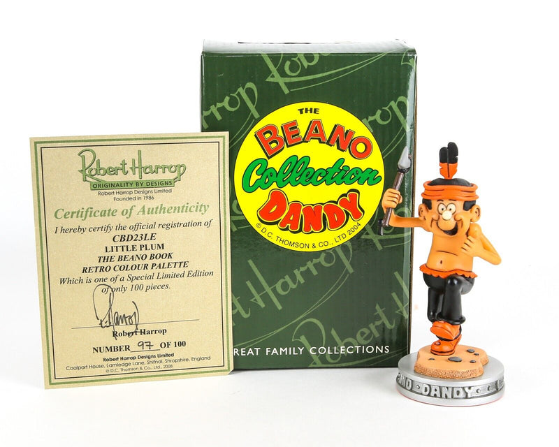 ROBERT HARROP 'LITTLE PLUM' BEANO DANDY RETRO COLOUR PALETTE FIGURE CBD23LE, BOXED