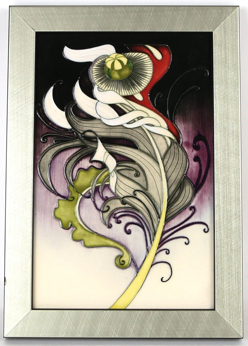 MOORCROFT POTTERY 2011 EMMA BOSSONS MCC FLORAL FLOWER PLAQUE